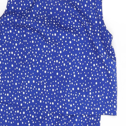 GREAT PLAINS Womens Black Polka Dot  Basic  Size S