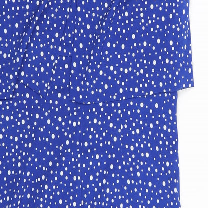 GREAT PLAINS Womens Black Polka Dot  Basic  Size S