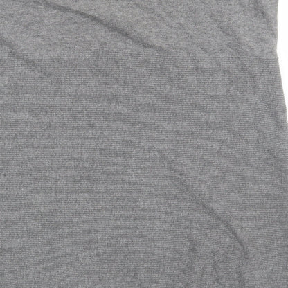 Womens UK Size 14 Warehouse Grey Basic T-Shirt