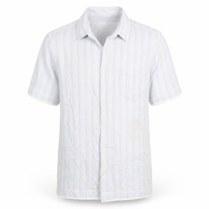 Mens UK Size M NEXT Blue  Button-Up Short Sleeve Casual Shirt