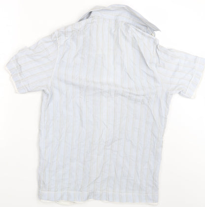 Mens UK Size M NEXT Blue  Button-Up Short Sleeve Casual Shirt