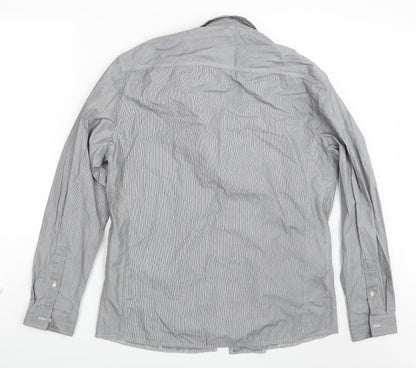 Mens UK Size L NEXT Grey  Button-Up Long Sleeve Casual Shirt