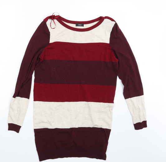 F&F Womens Multicoloured Striped  Pullover Jumper Size 14