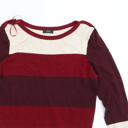 F&F Womens Multicoloured Striped  Pullover Jumper Size 14