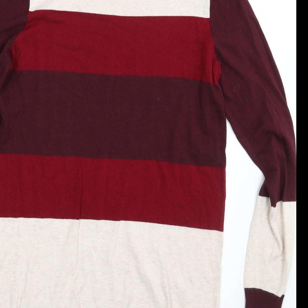 F&F Womens Multicoloured Striped  Pullover Jumper Size 14