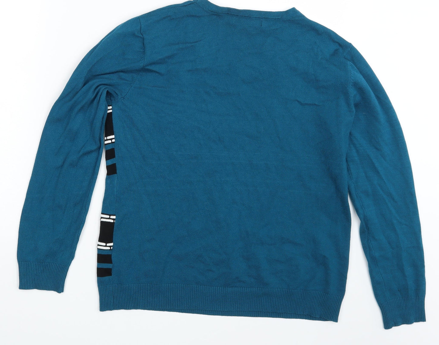 Mindflower Mens Multicoloured Striped  Pullover Sweatshirt Size M
