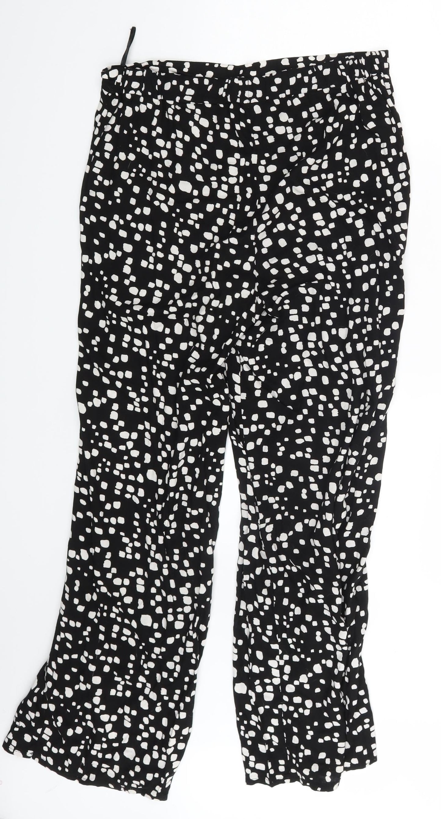 George Womens Black Polka Dot  Sweatpants Trousers One Size L29 in