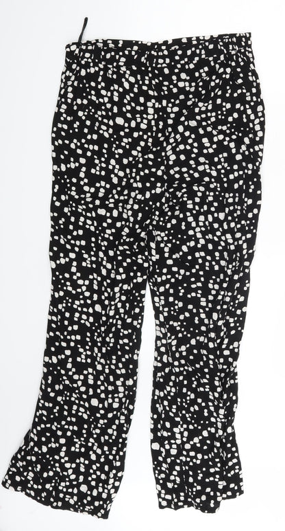 George Womens Black Polka Dot  Sweatpants Trousers One Size L29 in