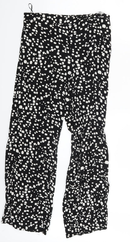 George Womens Black Polka Dot  Sweatpants Trousers One Size L29 in