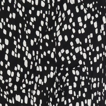 George Womens Black Polka Dot  Sweatpants Trousers One Size L29 in