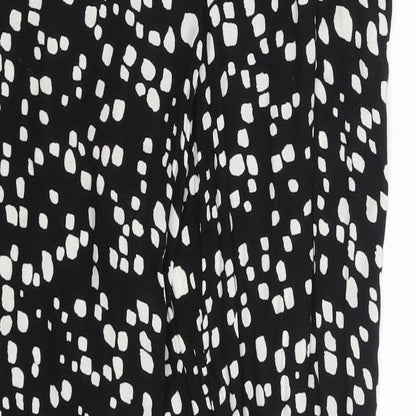 George Womens Black Polka Dot  Sweatpants Trousers One Size L29 in