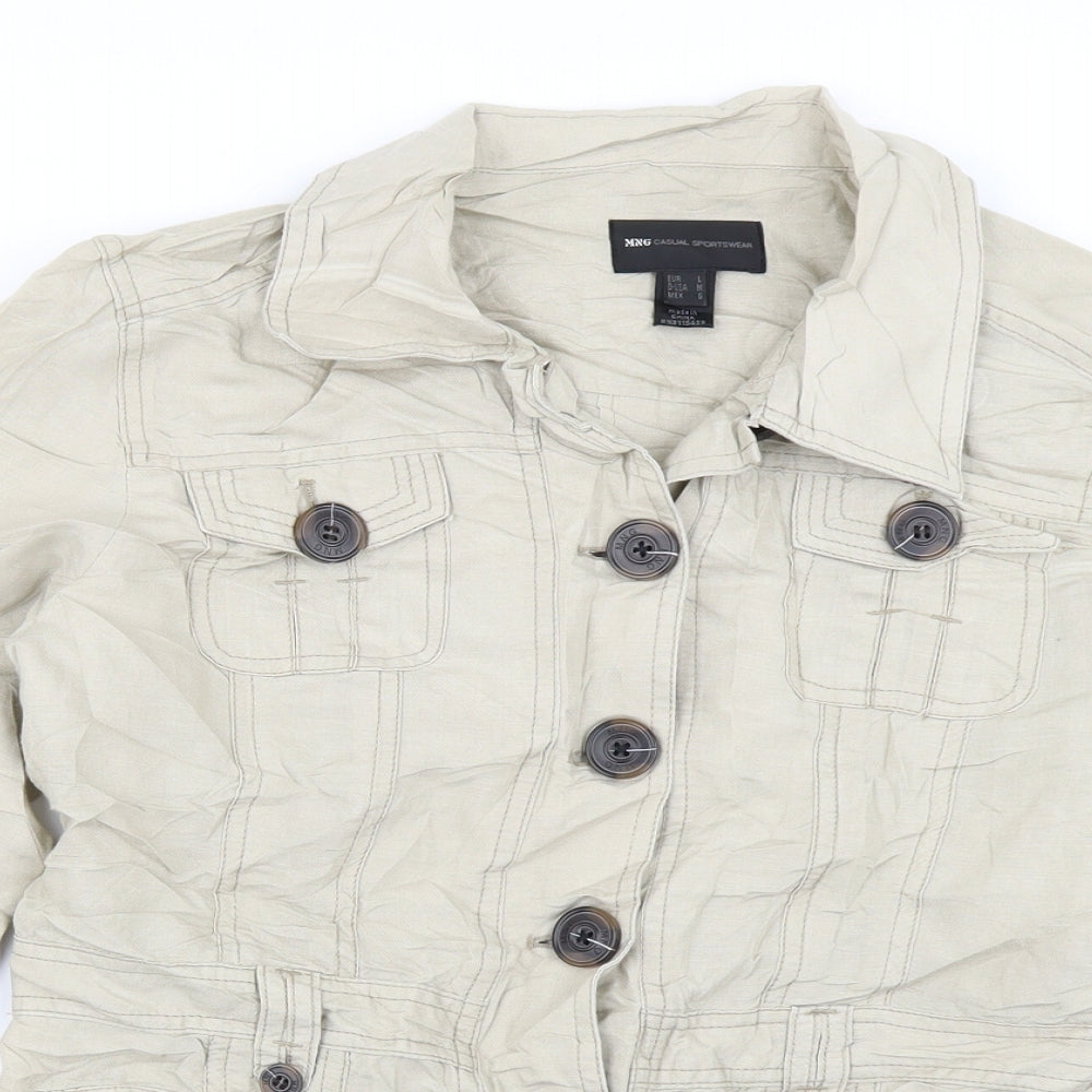Womens UK Size L MNG Beige Jacket