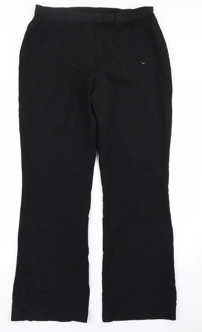 Womens UK Size 14 St Michael Regular Fit  Black Trousers