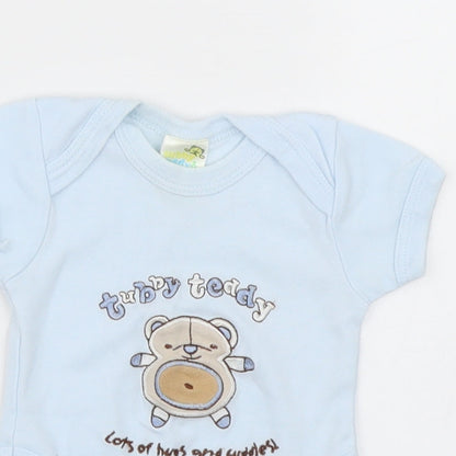 tubby teddy & co Boys Blue   Romper One-Piece Size 0-3 Months  - Bear