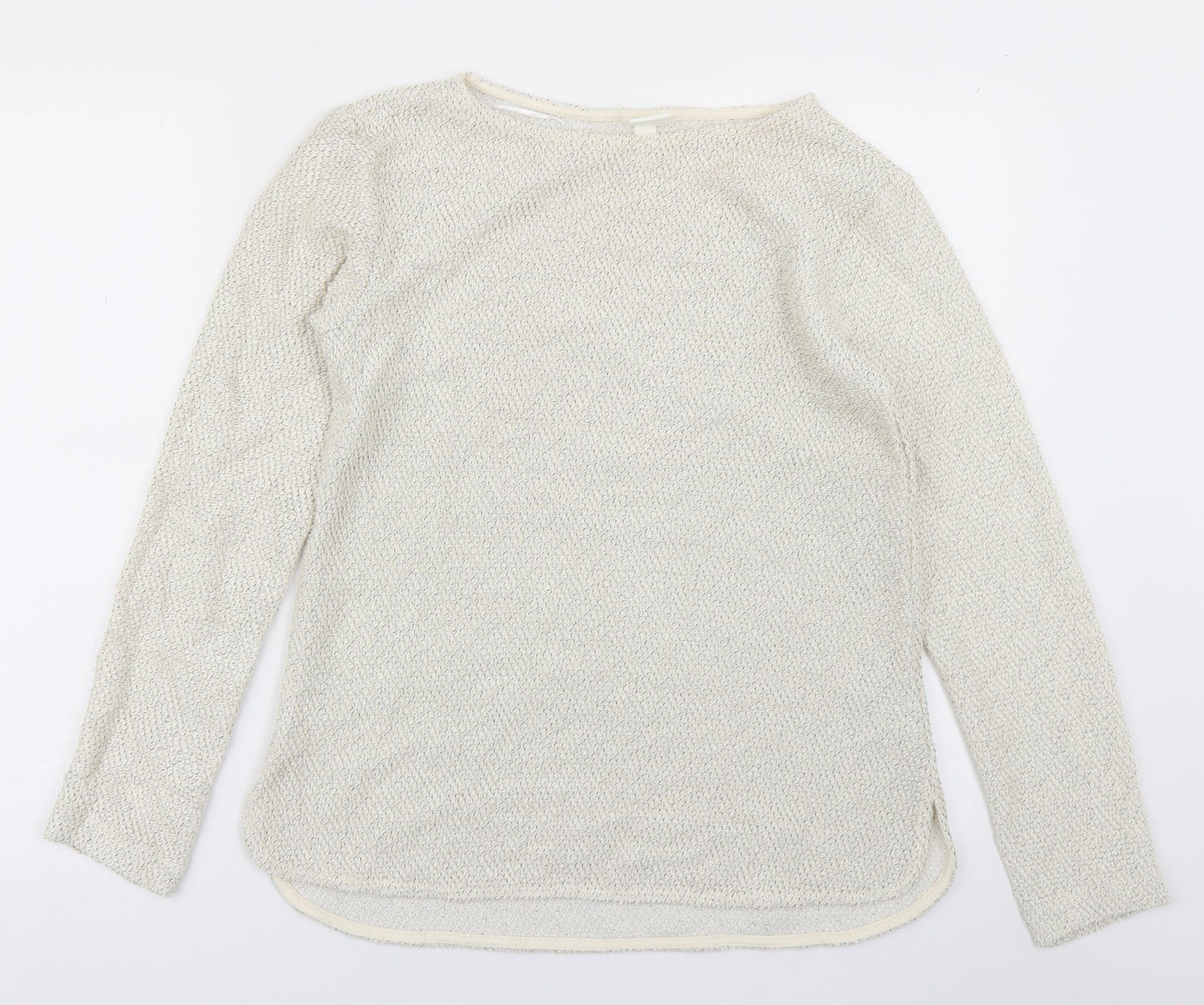 Womens UK Size XS H&M White Pullover Jumper