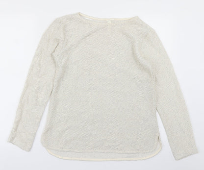 Womens UK Size XS H&M White Pullover Jumper