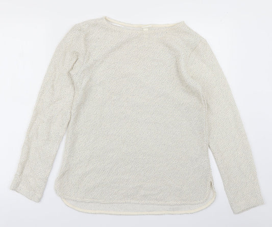 Womens UK Size XS H&M White Pullover Jumper
