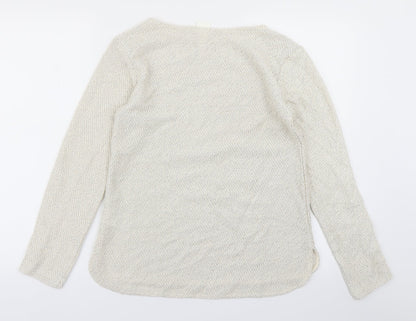 Womens UK Size XS H&M White Pullover Jumper