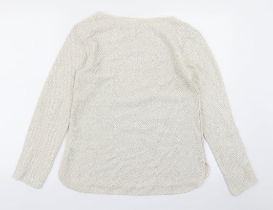 Womens UK Size XS H&M White Pullover Jumper