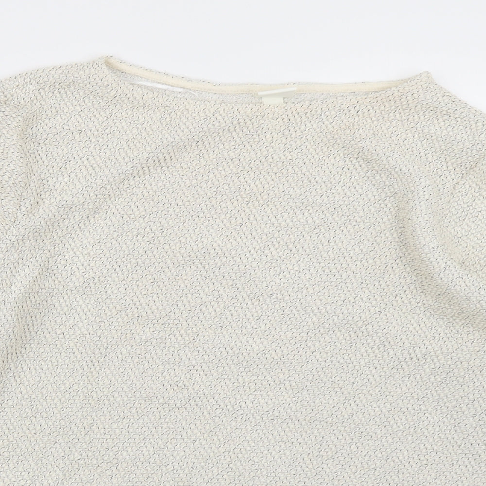 Womens UK Size XS H&M White Pullover Jumper