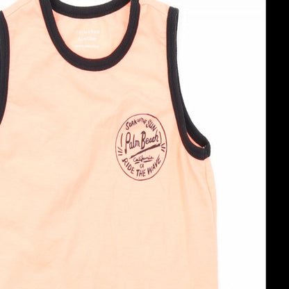 Primark Boys Orange   Basic Tank Size 8-9 Years