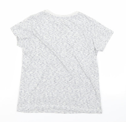 Next Boys Blue Striped  Basic T-Shirt Size 9 Years