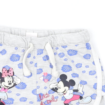 Disney Baby Girls Grey Geometric  Cropped Trousers Size 9-12 Months  - Minnie Mouse