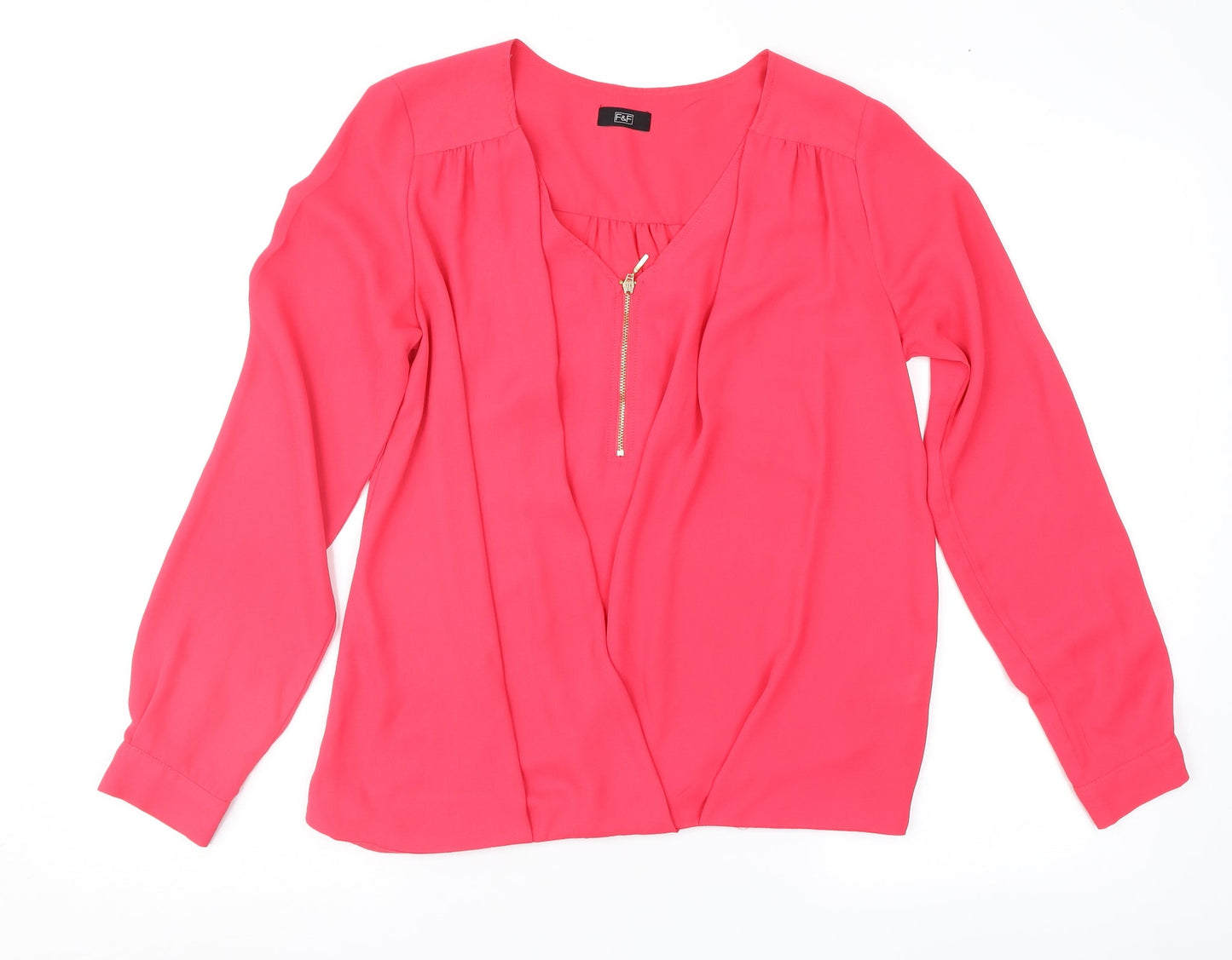 F&F Womens Pink   Basic Blouse Size 8