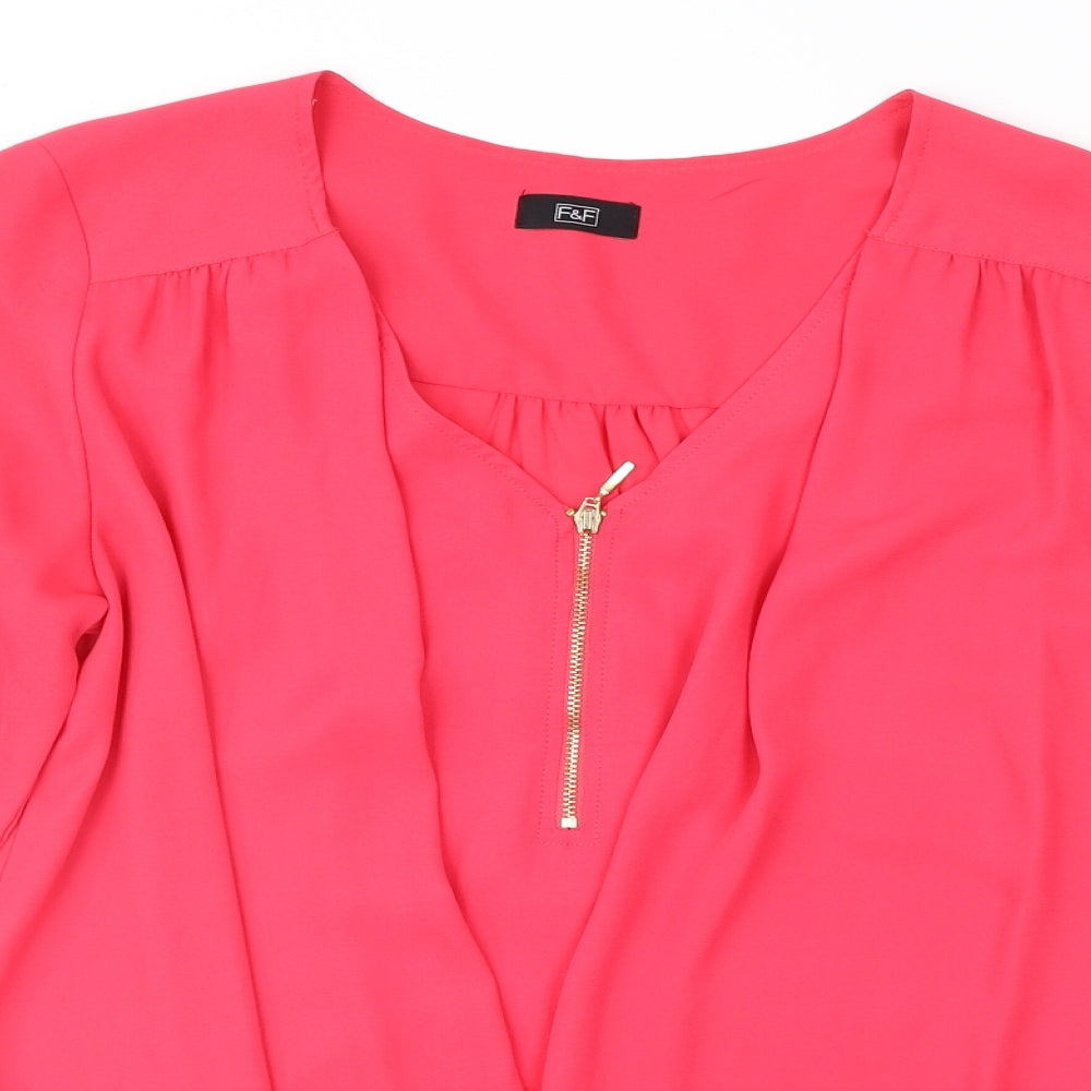 F&F Womens Pink   Basic Blouse Size 8