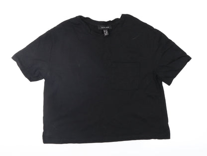 Womens UK Size 8 New Look Black Basic T-Shirt