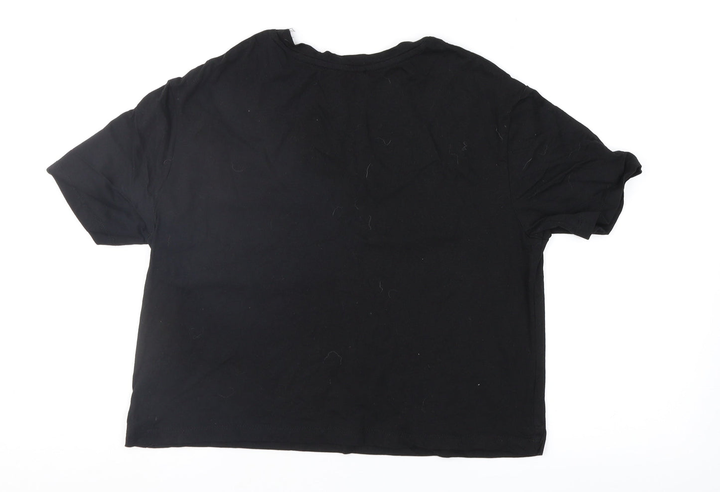 Womens UK Size 8 New Look Black Basic T-Shirt
