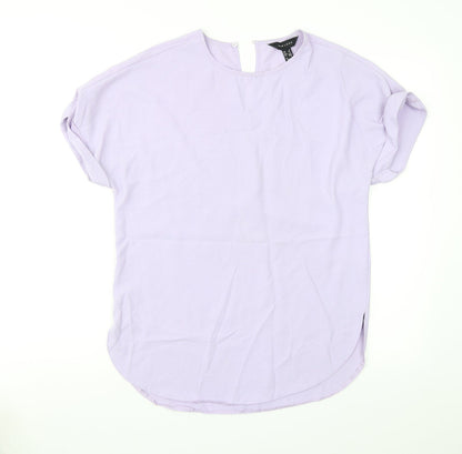 Womens UK Size 6 New Look Purple Basic Blouse