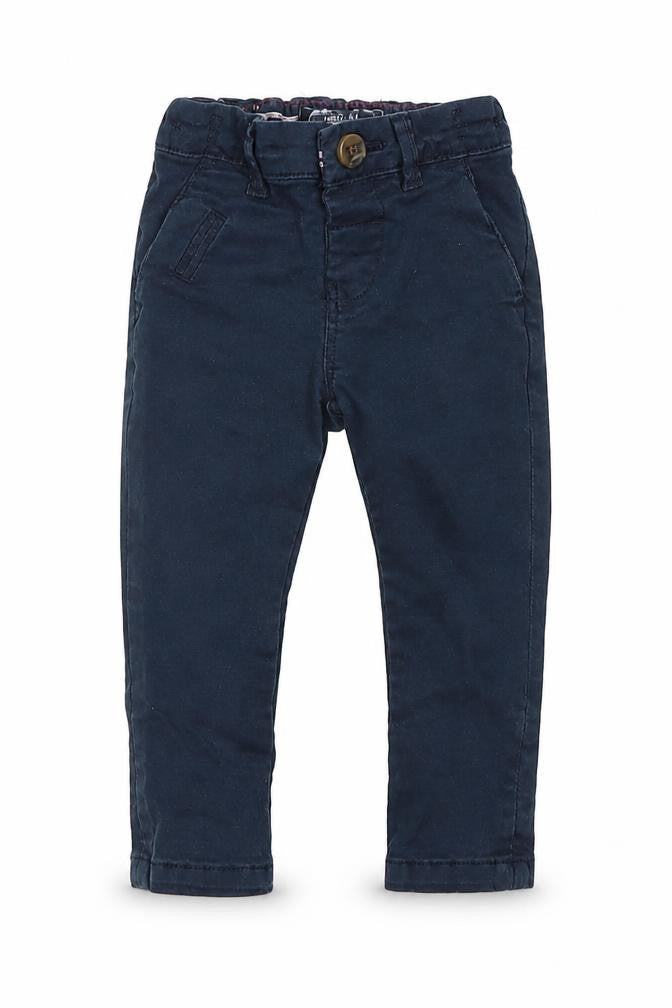 Front view of Next Baby Blue Cargo Trousers, size 6-9, Months