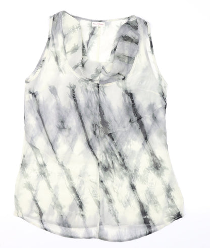 Miss Selfridge Womens Green Geometric  Basic Blouse Size 14