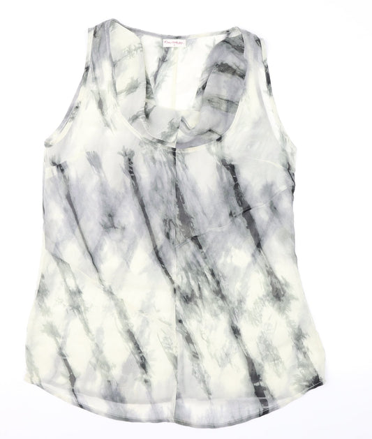 Miss Selfridge Womens Green Geometric  Basic Blouse Size 14