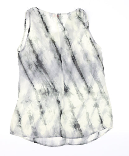 Miss Selfridge Womens Green Geometric  Basic Blouse Size 14