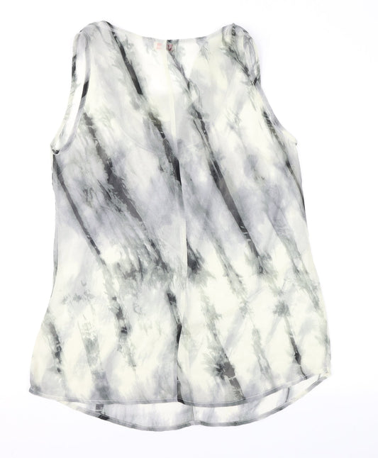 Miss Selfridge Womens Green Geometric  Basic Blouse Size 14