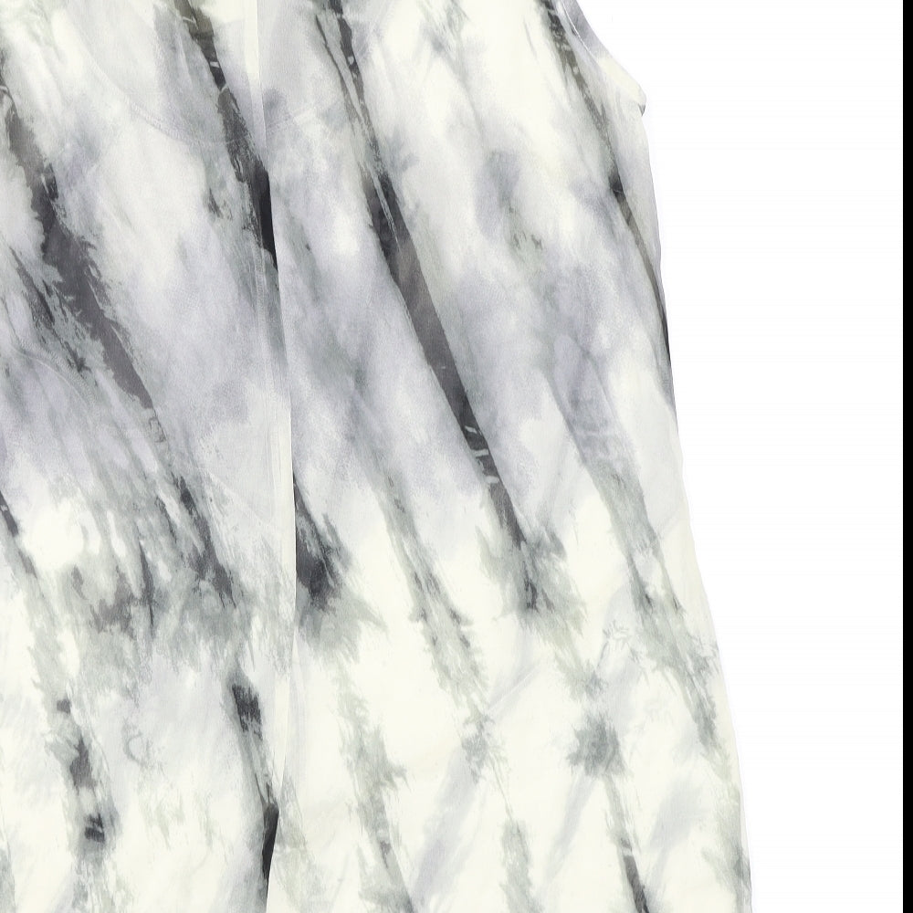 Miss Selfridge Womens Green Geometric  Basic Blouse Size 14