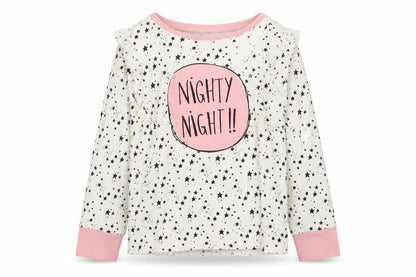 Asda George Girls White Solid  Top Pyjama Top Size 2-3 Years