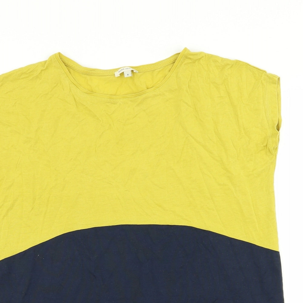Womens UK Size 6 River Island Multicoloured Basic T-Shirt