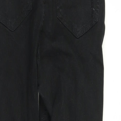 Topshop Womens Black   Skinny Jeans Size 28 in L30 in - RIPPED JEANS