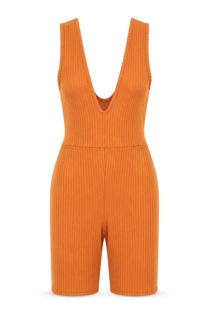 PRETTYLITTLETHING Womens Brown   Playsuit One-Piece Size 6