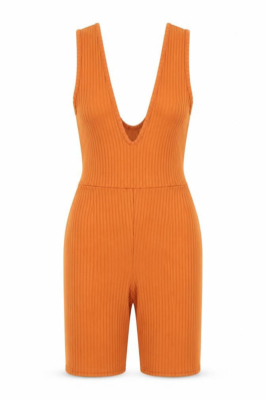 PRETTYLITTLETHING Womens Brown   Playsuit One-Piece Size 6