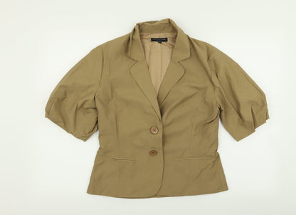 Additional front view of Betty Jackson women’s beige jacket blazer, size UK 12