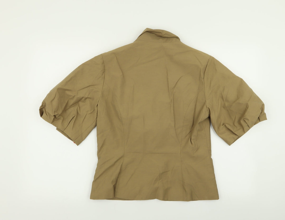 Back view of Betty Jackson women’s beige jacket blazer, size UK 12