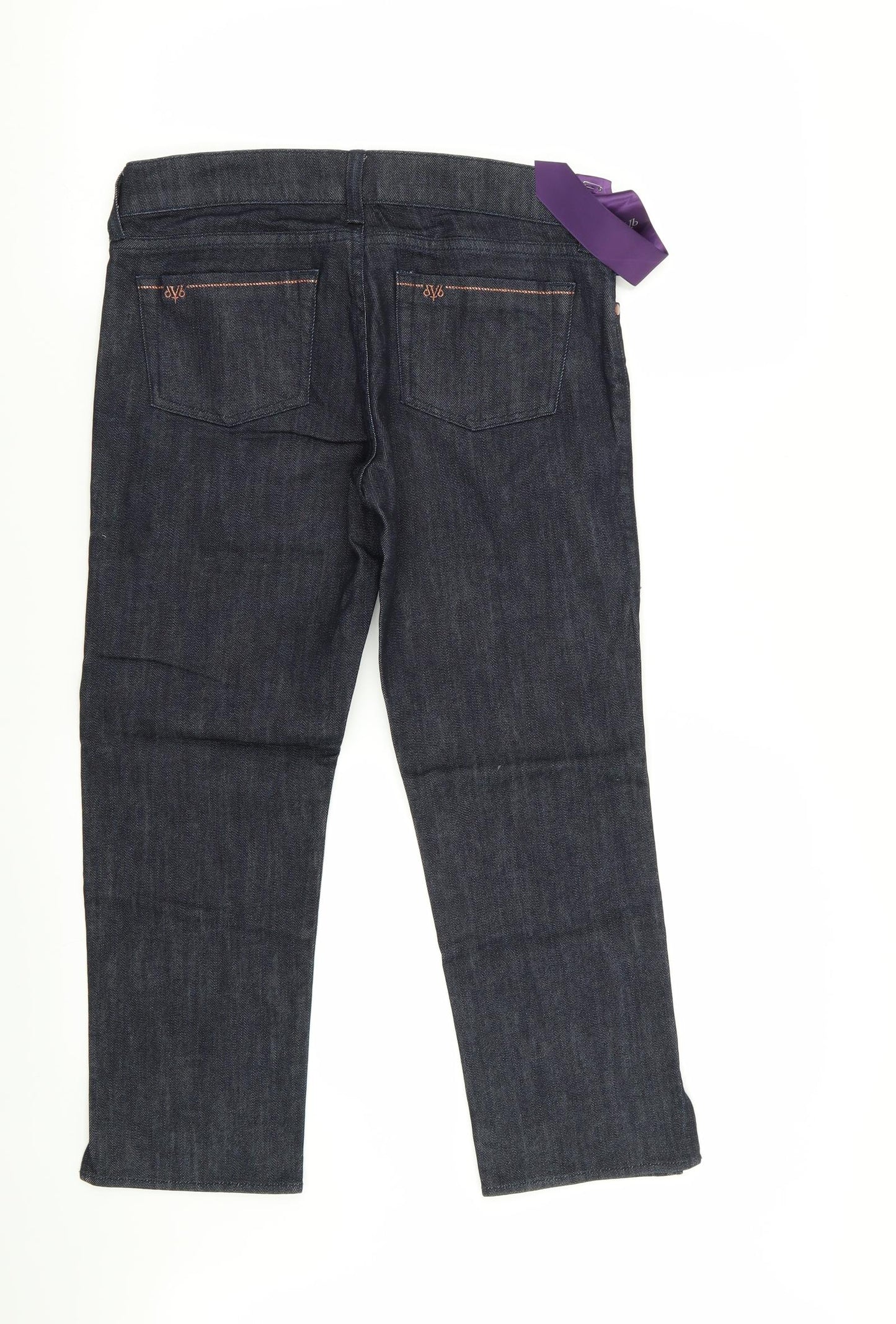 Womens UK Size 27 in Preworn Regular Fit Capri Blue Jeans