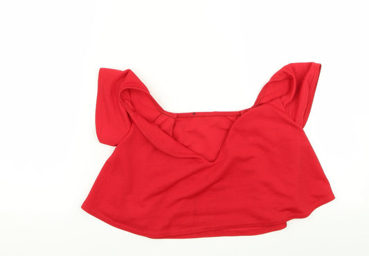 Womens UK Size 10 PLT Red Basic Blouse