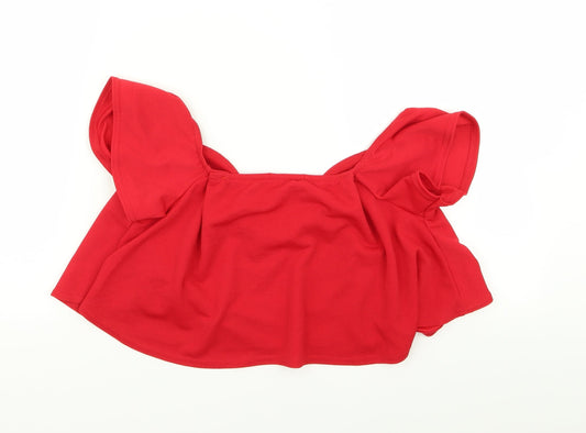 Womens UK Size 10 PLT Red Basic Blouse