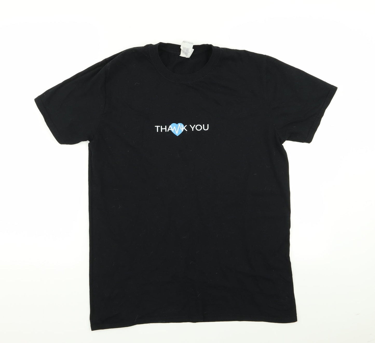 Womens UK Size M Gildan Black Basic T-Shirt