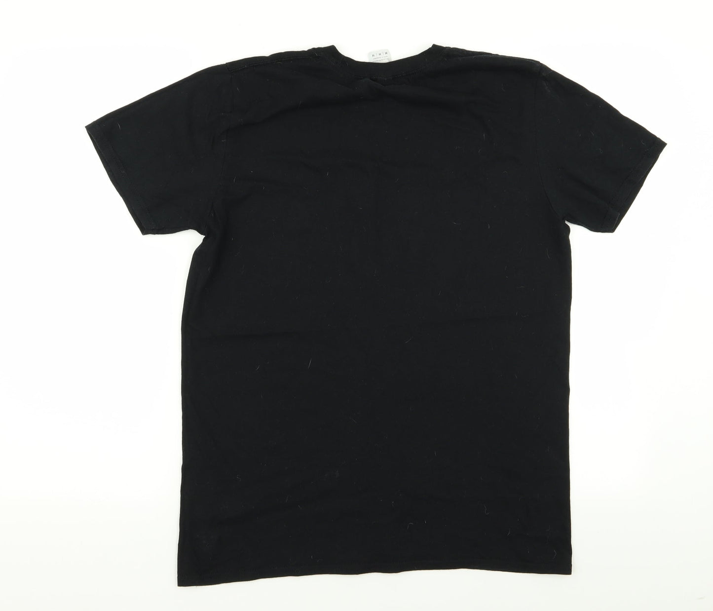 Womens UK Size M Gildan Black Basic T-Shirt